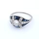 Anillo de platino brillantes, diamantes y zafiros sinteticos. Anillo de platino brillantes, diamantes y zafiros sinteticos.