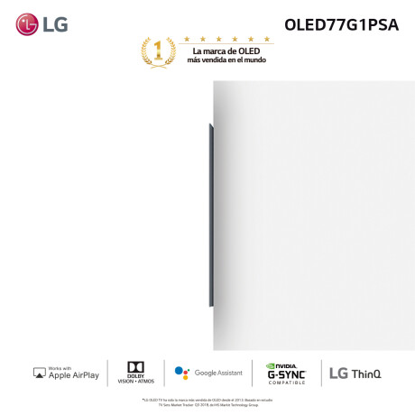 LG OLED Evo 4K 77" OLED77G1 AI Smart TV LG OLED Evo 4K 77" OLED77G1 AI Smart TV