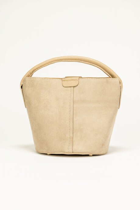Mini cartera gamuza Taupe