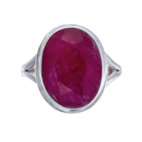 Anillo de plata 925 y Raíz de Rubí Anillo de plata 925 y Raíz de Rubí