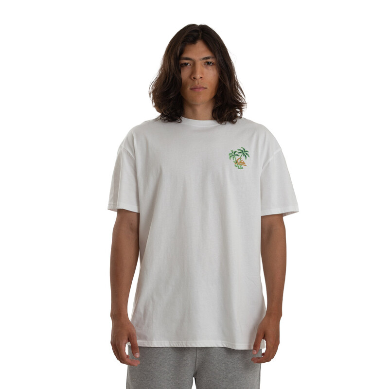 Quicksilver Remera Evo Learning From Nature Hombre - Blanco Blanco