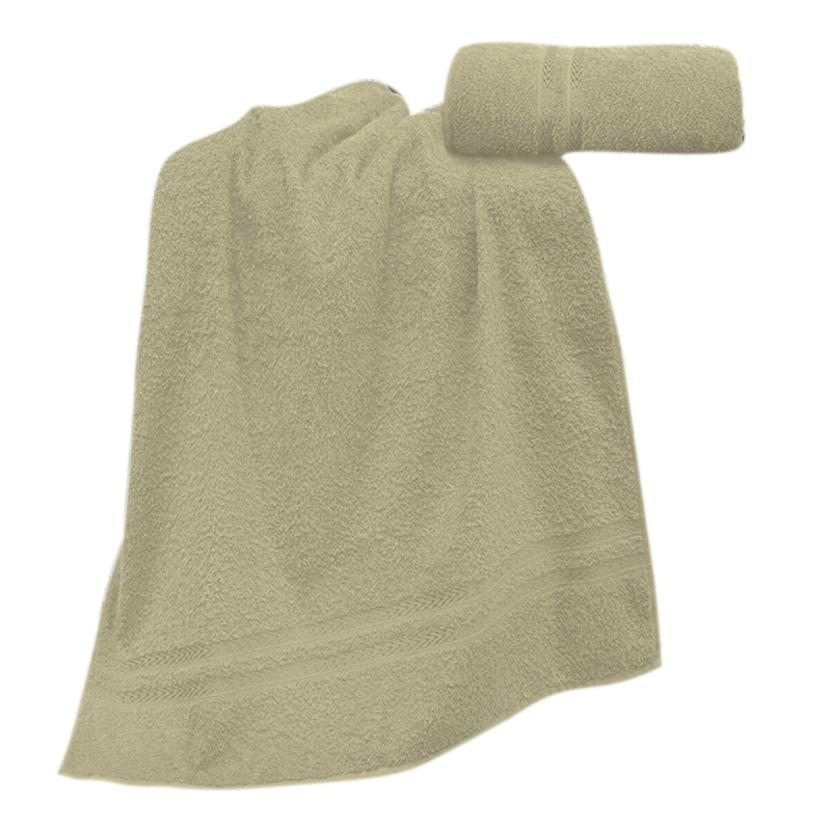 Toalla Paris 100% Algodón 65 x 140 cm Verde - BEIGE 