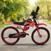 Bicicleta Estilo Moto Cross con Roncador Rodado 20" ROJO