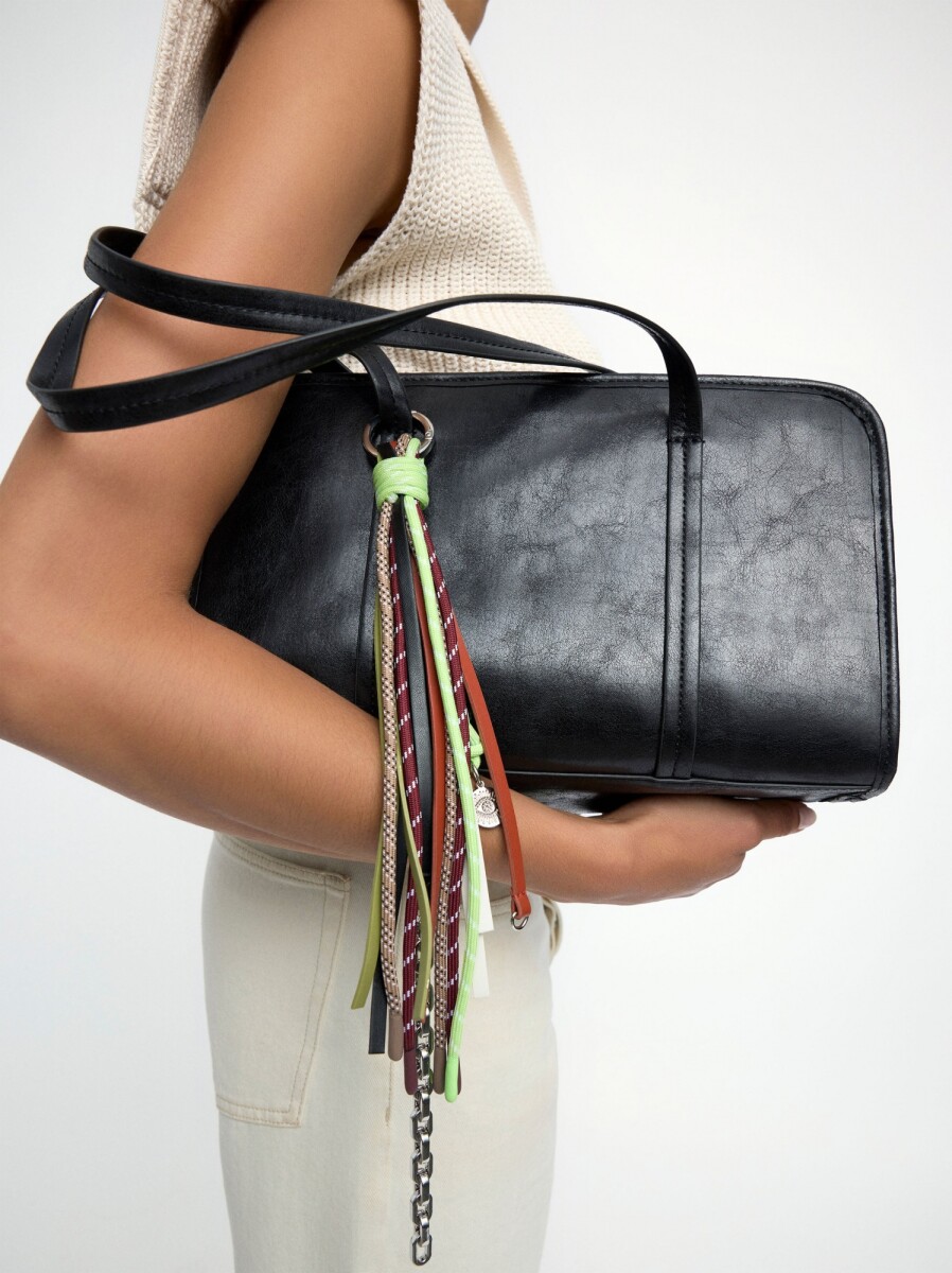 Bolso De Hombro Bowling M - negro 