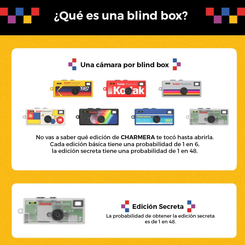 Cámara Kodak Charmera Keychain Digital Mini Caja Sorpresa Cámara Kodak Charmera Keychain Digital Mini Caja Sorpresa