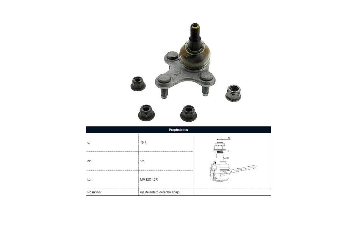 Rotula Del Seat Ibiza V 20-25 Der Rotula Del Seat Ibiza V 20-25 Der