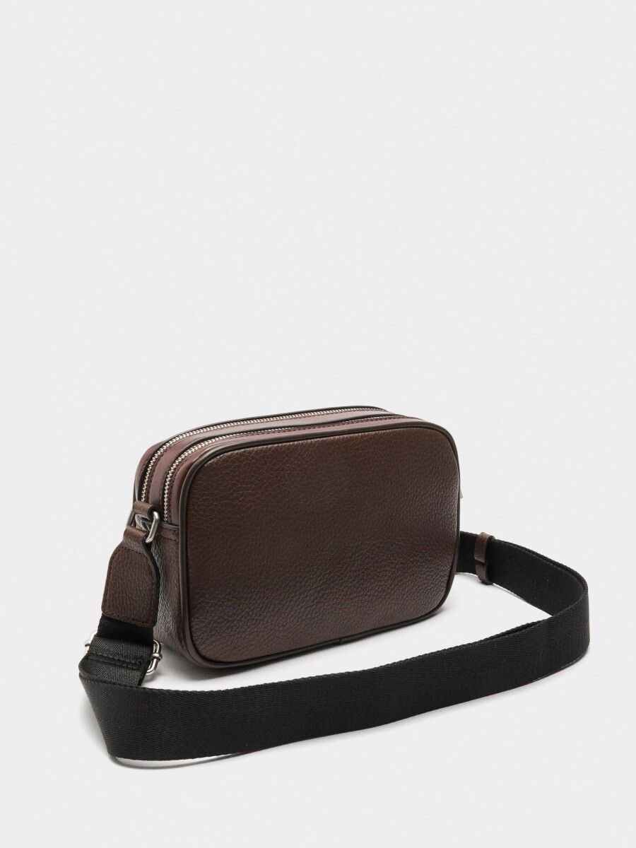 Bolso Bandolera Detalles De Piel naranja