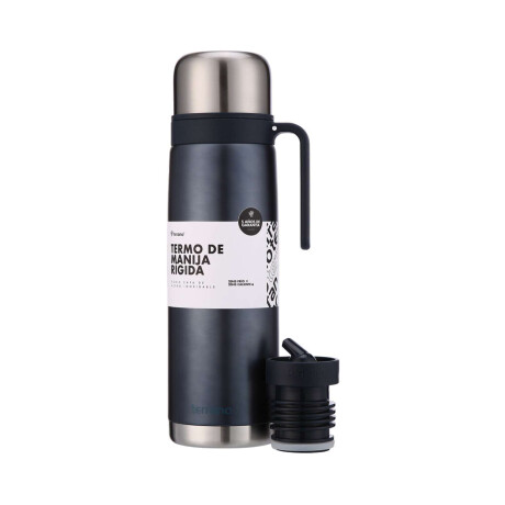 Termo 1Lt. Premium Manija Rigida Azul Metalizado