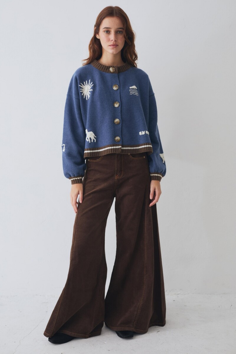 PANTALON WIDE XL CORDEROY Chocolate