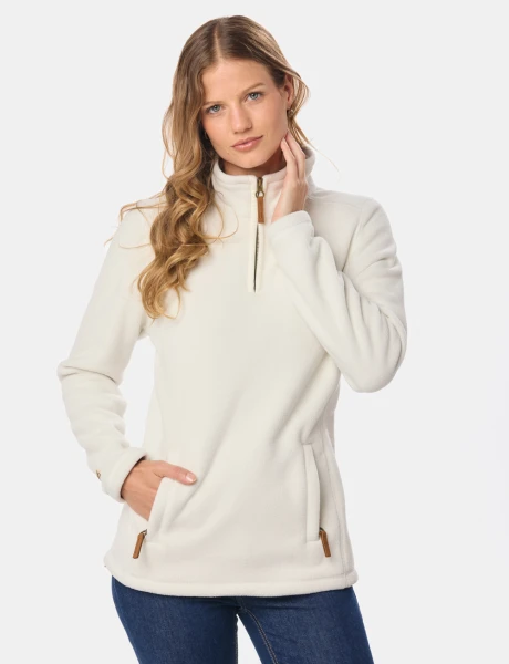 BUZO POLAR MEDIO CIERRE Beige
