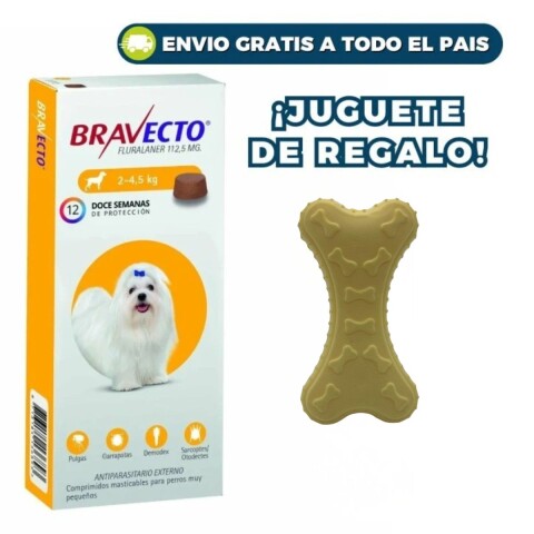 BRAVECTO ANTIPULGAS Y ANTIGARRAPATAS 2 A 4.5 KG