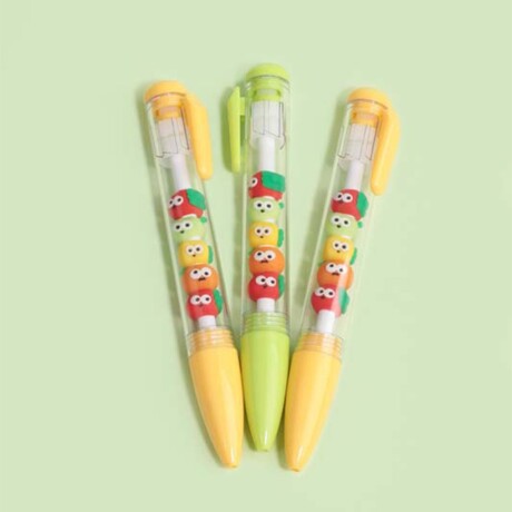 Lapicera 0.5mm frutas verde