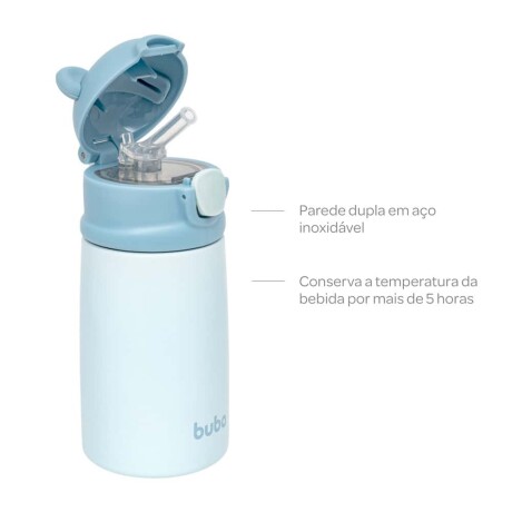 Vaso térmico doble pared celeste