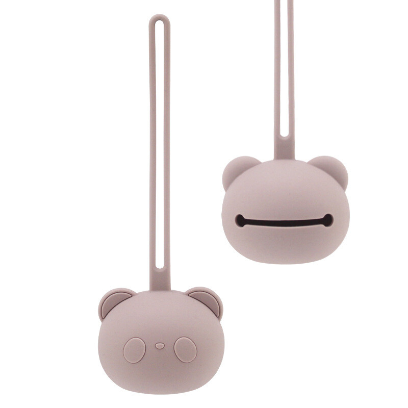 NGUHOLDER Porta Chupete De Silicona Con Forma De Oso -rosa