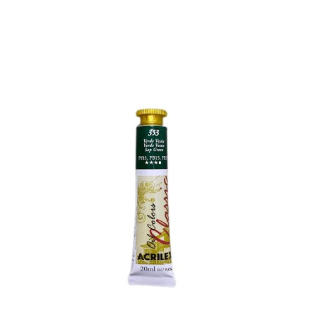 Pintura al Óleo para Lienzo Acrilex 20 ml (Tonos Verdes) 353 Verde Vessie