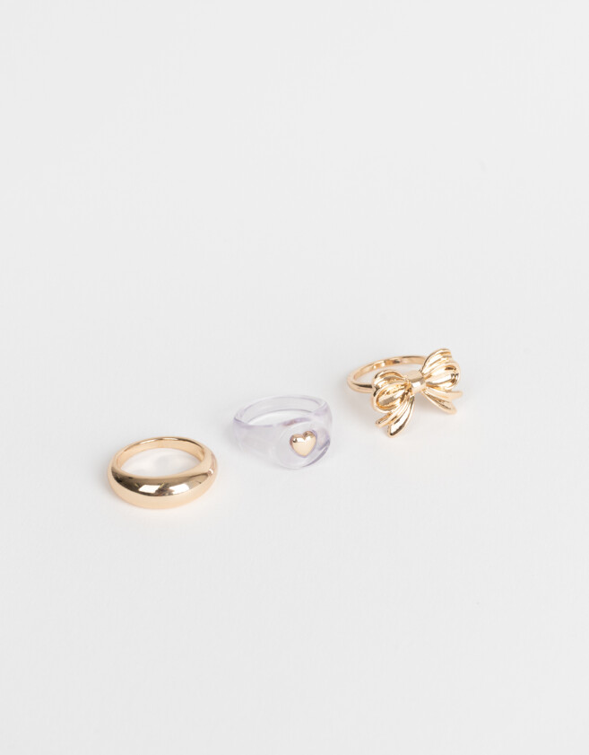 Sets Anillos Con corazón Sets De Anillos Con Corazon - Dorado