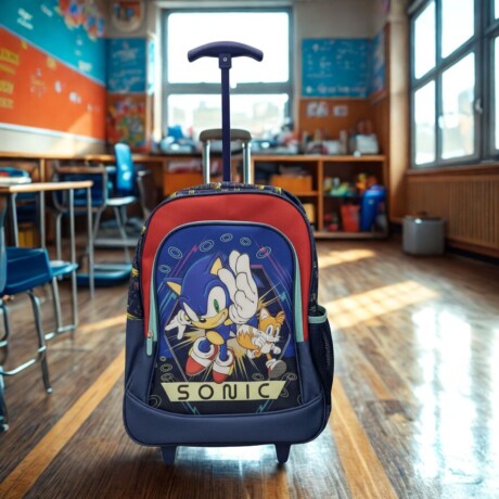Mochila Sega Escolar Con carro 40x30x14 Sonic Prime Mochila Sega Escolar Con carro 40x30x14 Sonic Prime