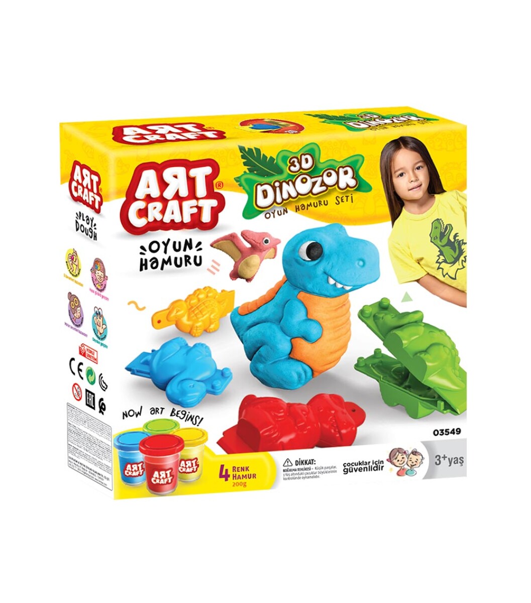 Set De Masa Art Craft 3D Dinosaurios 