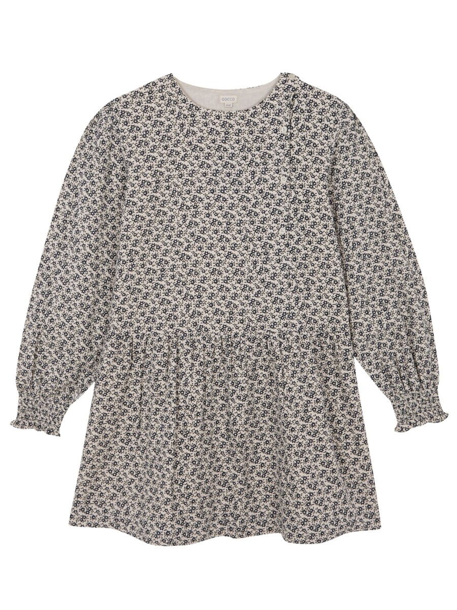 Vestido Florecitas Blanco Roto