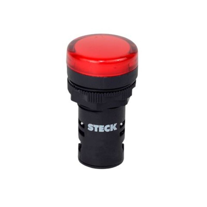 LUZ PILOTO LED ROJO 22MM 220VAC - STECK LUZ PILOTO LED ROJO 22MM 220VAC - STECK