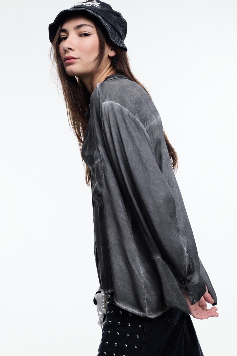 CAMISA BOLSILLO ML Gris