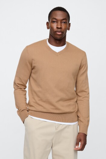 Buzo Algodòn Escote V Hombre Camel Hair