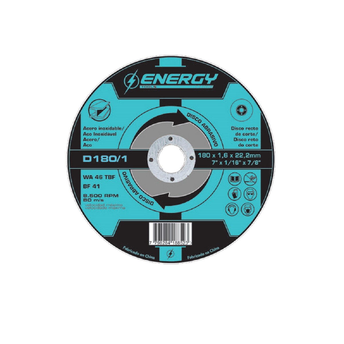 Disco Energy Corte Acero/A.Inox 7" D180/1 