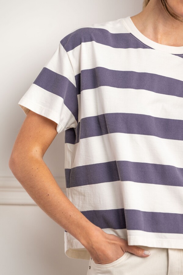 Remera Rayas Violeta