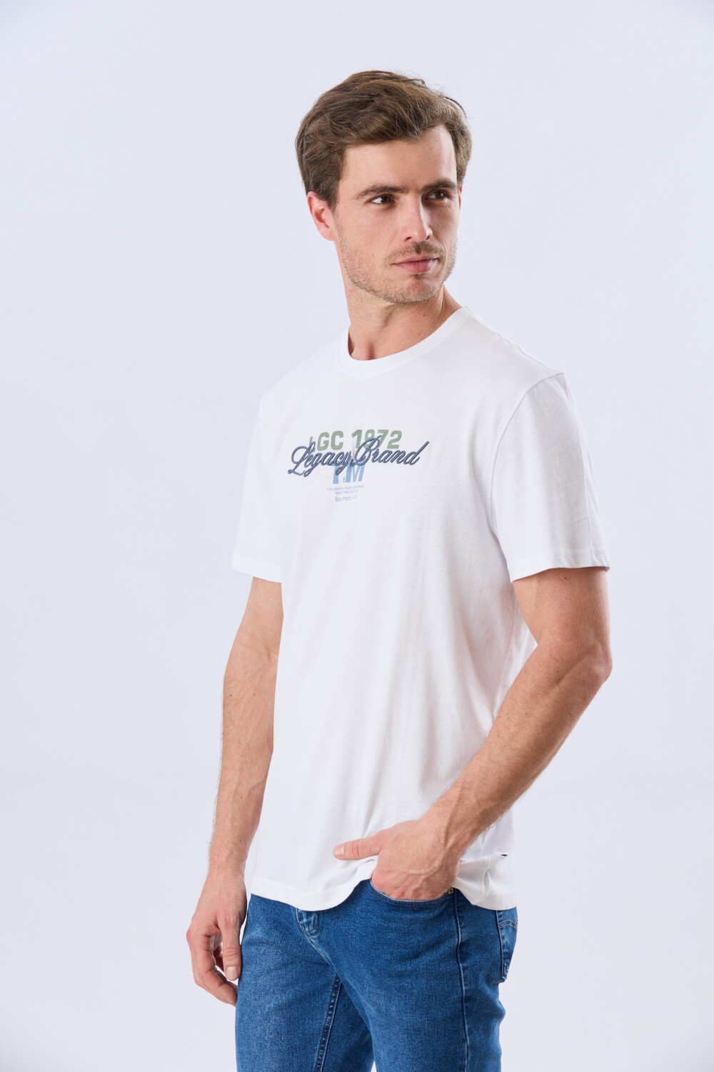 REMERA ESTAMPADA DE ALGODÓN Blanco