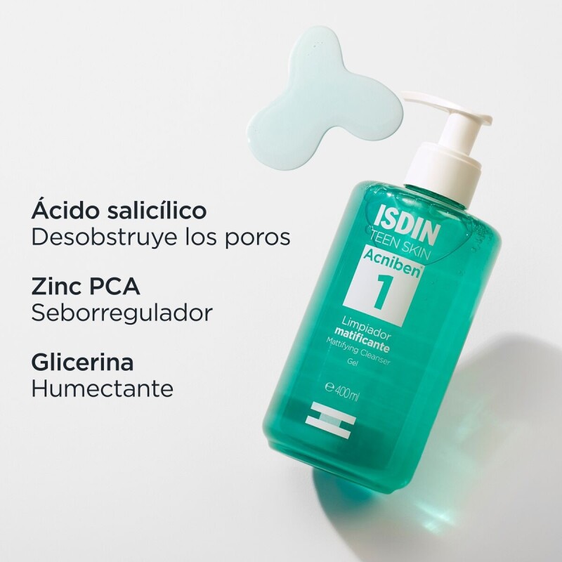Isdin Acniben Gel Limpiador Matificante 400 Ml. Isdin Acniben Gel Limpiador Matificante 400 Ml.