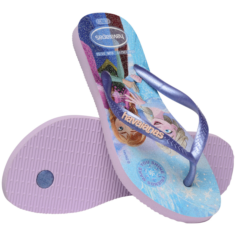 Sandalias Havaianas Kids Slim Princess Niños Fantasia Morada