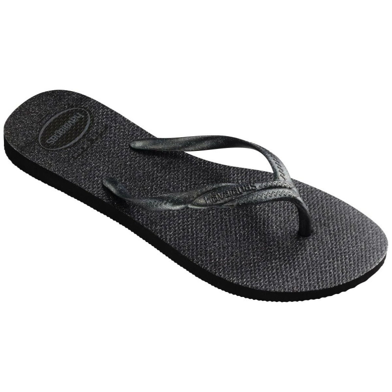 Sandalias de Mujer Havaianas Fantasia Gloss Negro - Gris