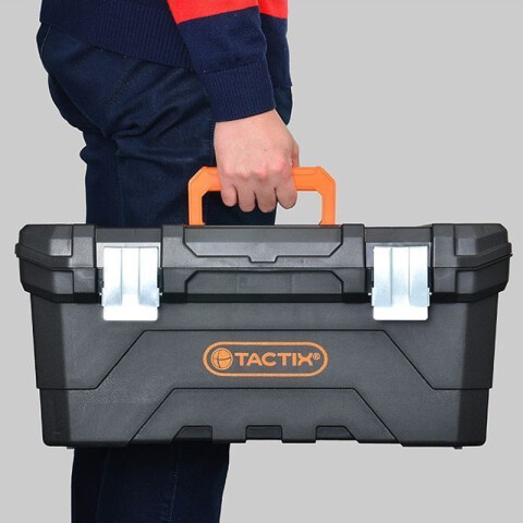 Caja de herramientas negra 20" con broche metal TT0244