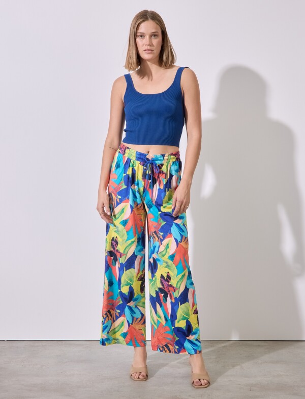 Pantalon Printed MULTI/AMARILLO