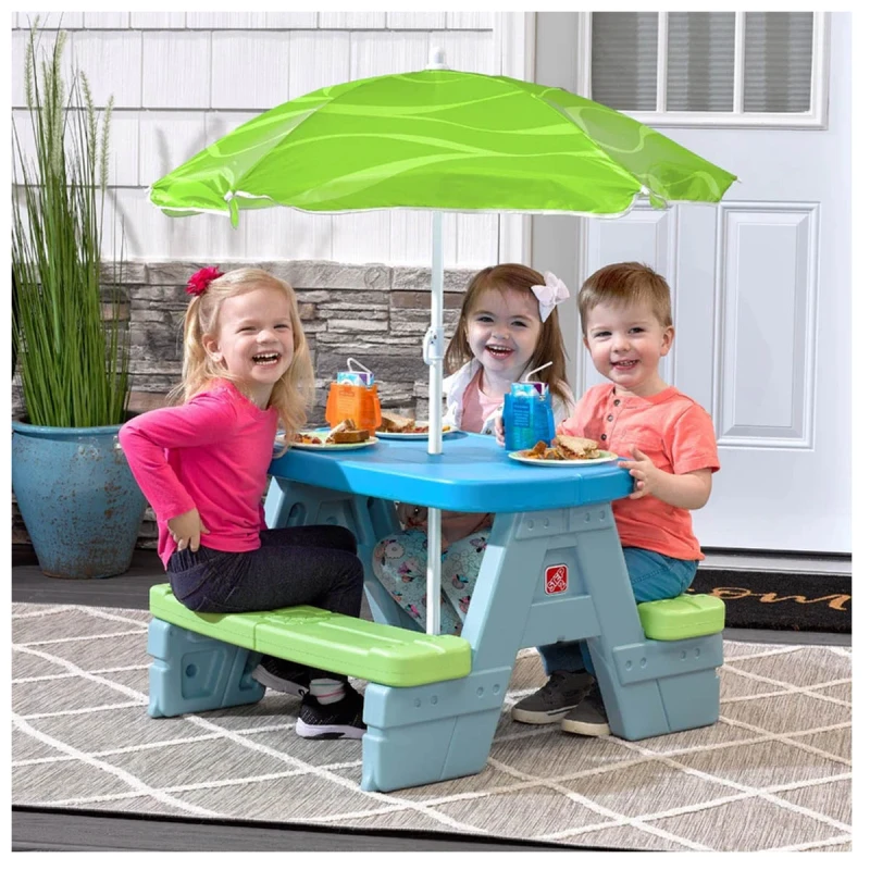 Mesa de picnic Sun & Shade con sombrilla Step2 Mesa de picnic Sun & Shade con sombrilla Step2