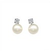 Caravanas Perlas de cultivo-Plata 925-Con Perla y Zirconia-CA3202 conperla