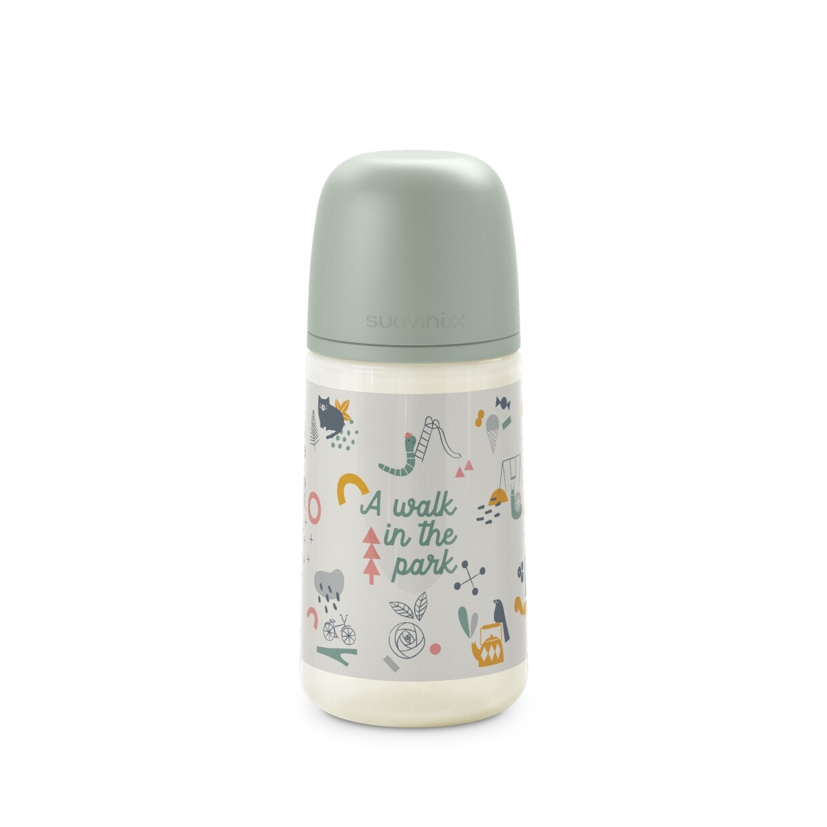 Mamadera Anatómica Suavinex 0-6 Meses Flujo M Verde 270ml 