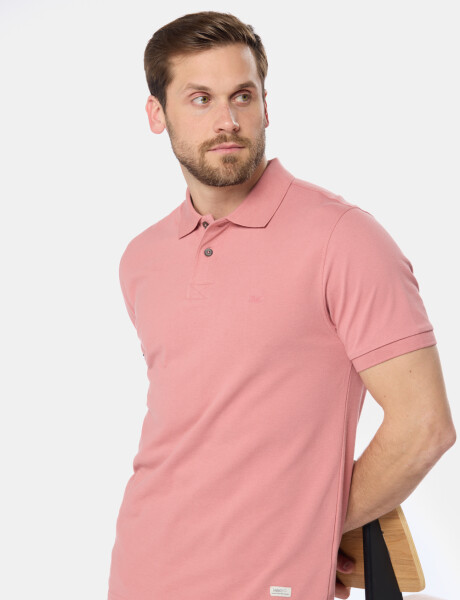 REMERA POLO PIQUE LISA Coral