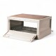 Caja Pp Organizadora Plegable Y Apilable Con Tapa De Mdf Sin Color