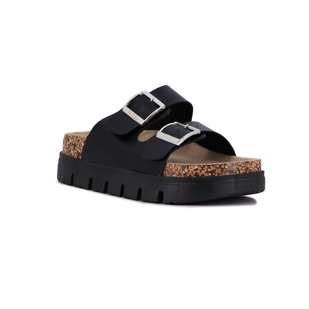 Sandalias Mujer Darkness Plataforma Y Hebillas - Negro 