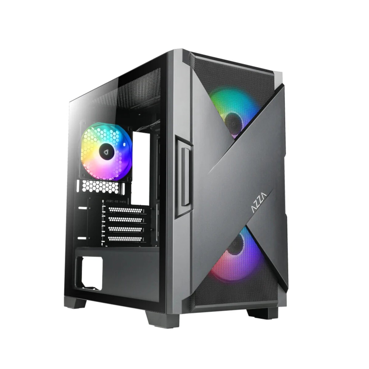 Azza - Gabinete Xander CSAZ-150. Ventana Vidrio Templado. Color Negro. 