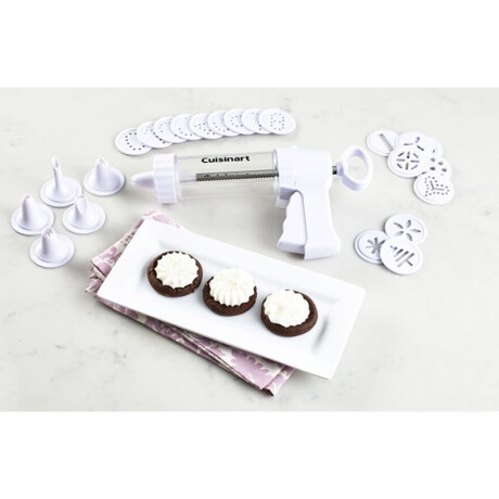 Pistola de Galletitas y Moldes Cuisinart 25 Piezas Blanco