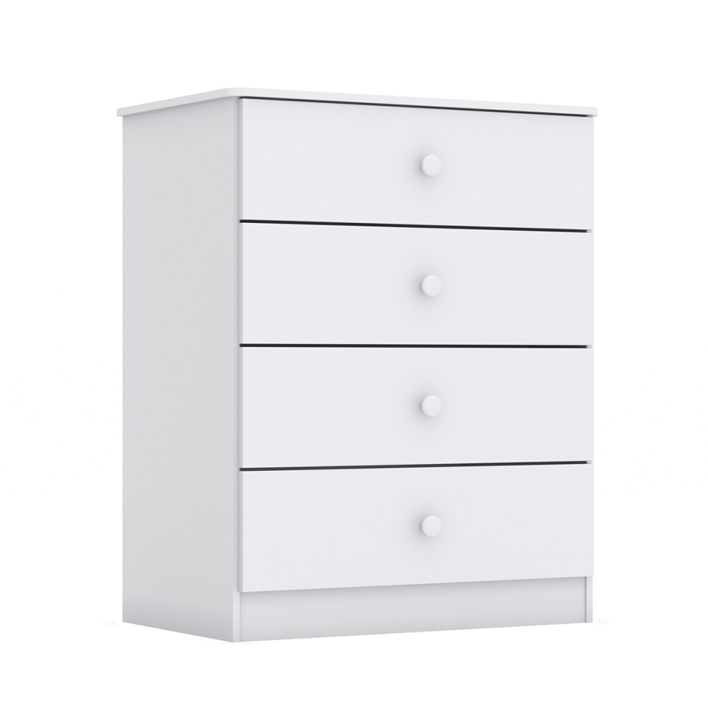 CÓMODA CAJONERA GUARDARROPA 4 CAJONES BLANCO
