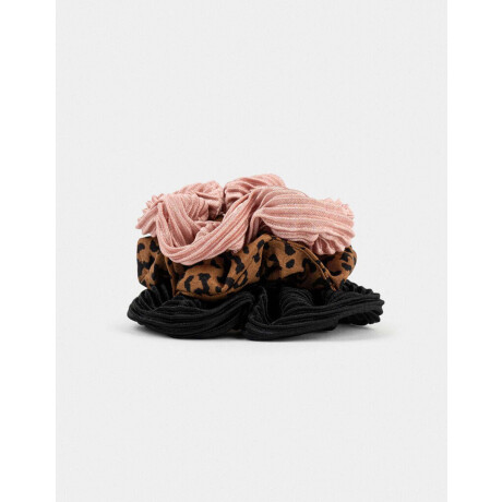 Set De Scrunchies Combinacion Tricolor