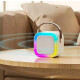 Parlante A Batería Bluetooth Con Luces Led De Colores Beige