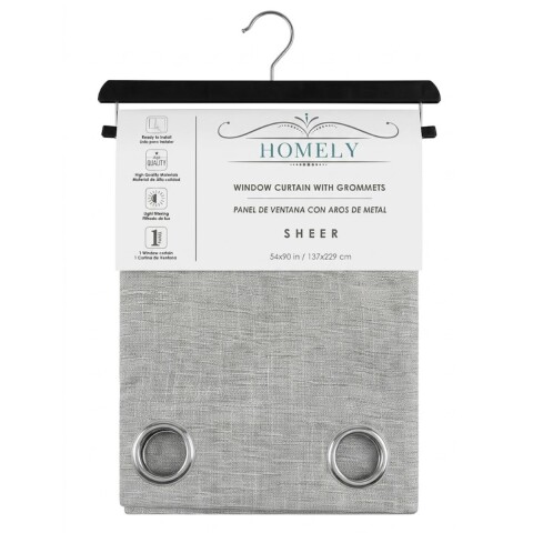 CORTINA VISILLO BOHEMIA GRIS 137X229CM Unica