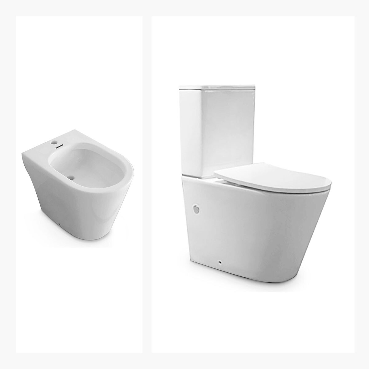 Juego De Loza Sanitaria Amaro Blanco Para Baño Aqualia 