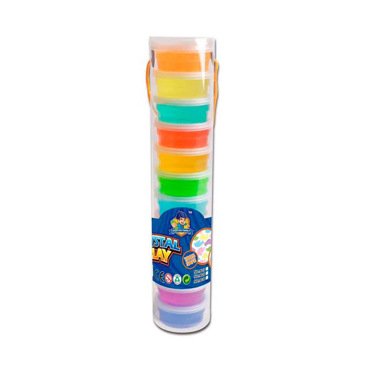 Slime Crazy Clay Tubo 12 Colores con Moldes 