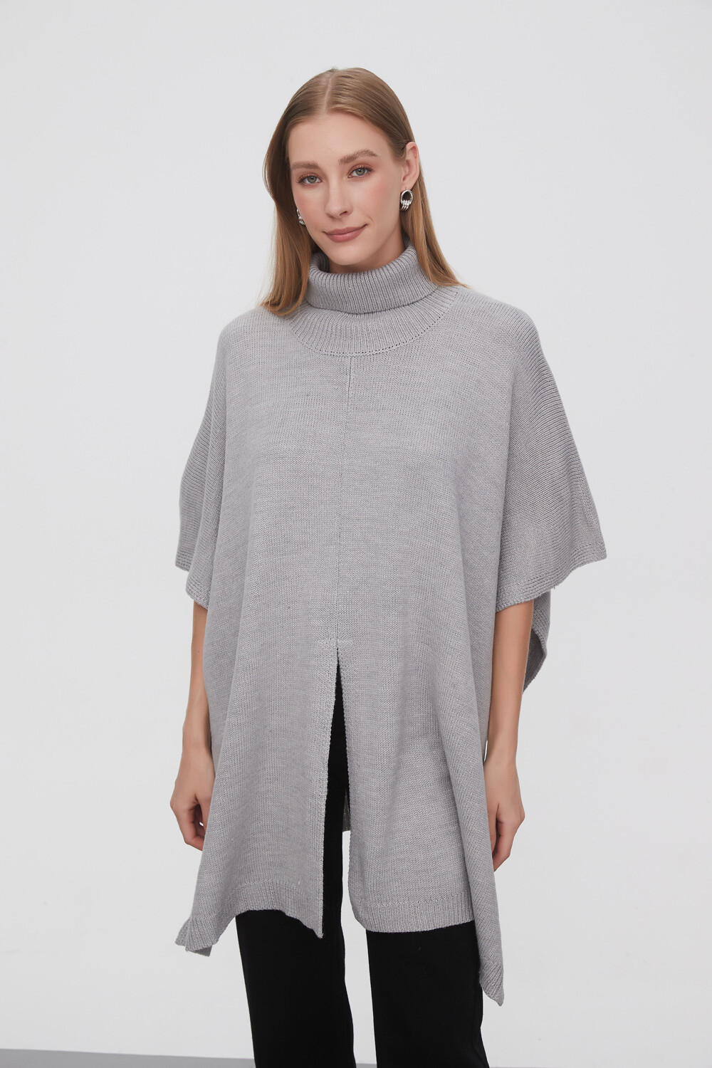 Poncho Achik Gris Melange