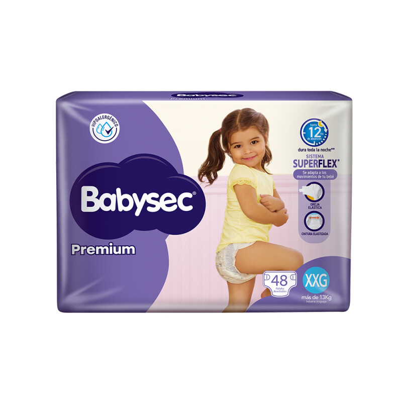 Pañales Babysec Premium Talle Xxg 48 Uds. Pañales Babysec Premium Talle Xxg 48 Uds.